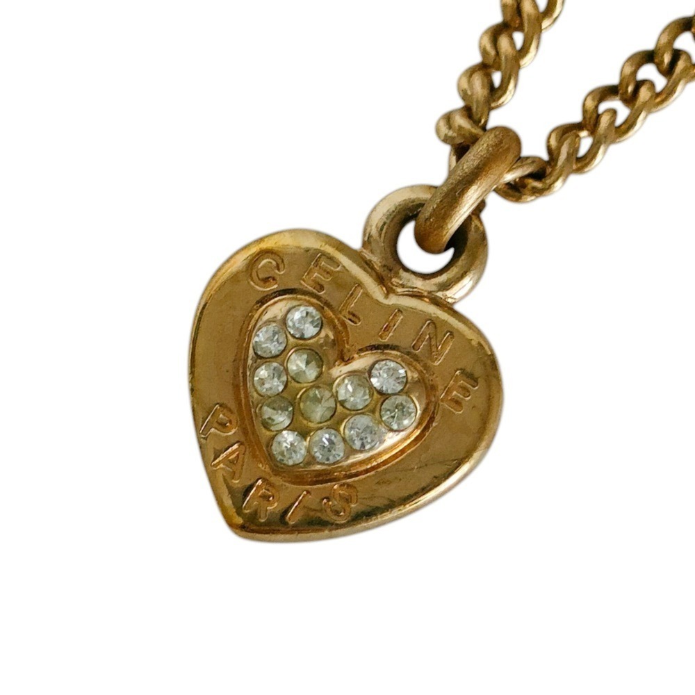 CELINE Vintage Gold Heart Necklace